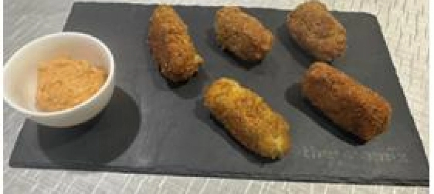 Croquetas de calçots con bechamel rápida